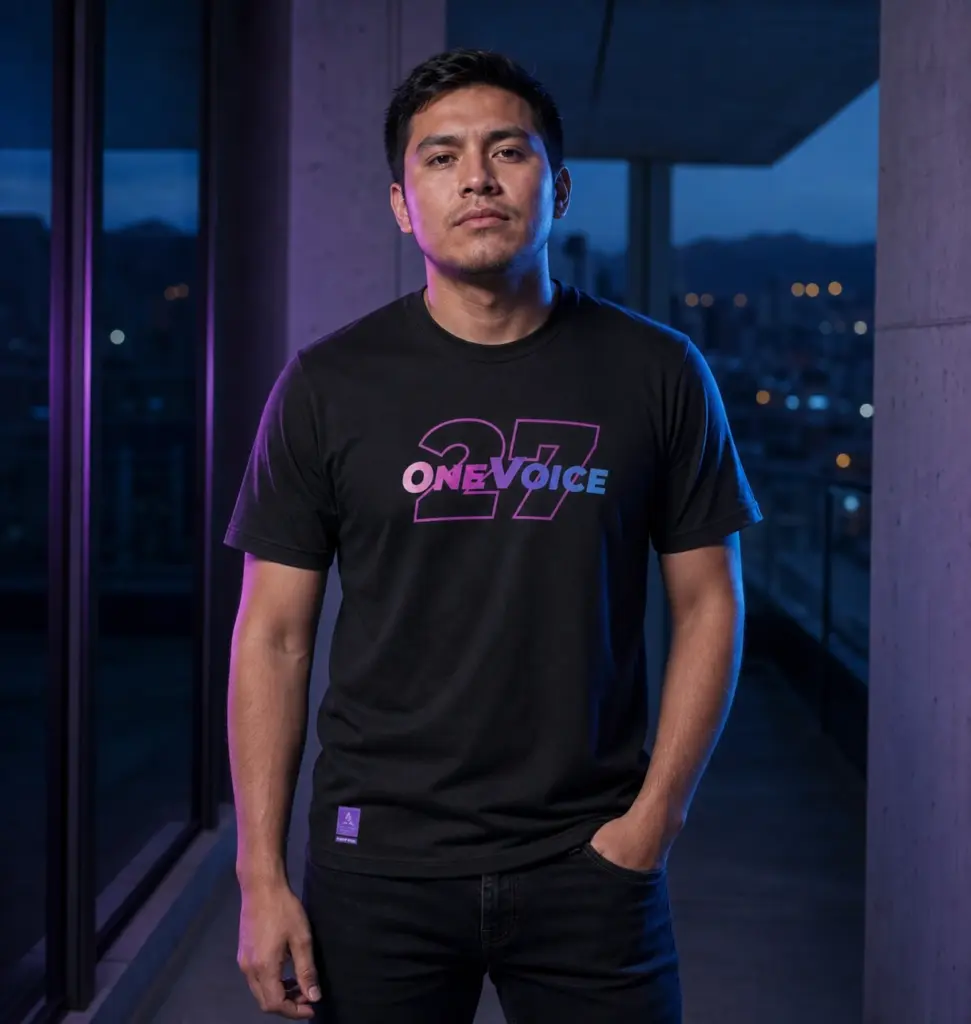 Polera One Voice 27 – Tornasol. - vista 2